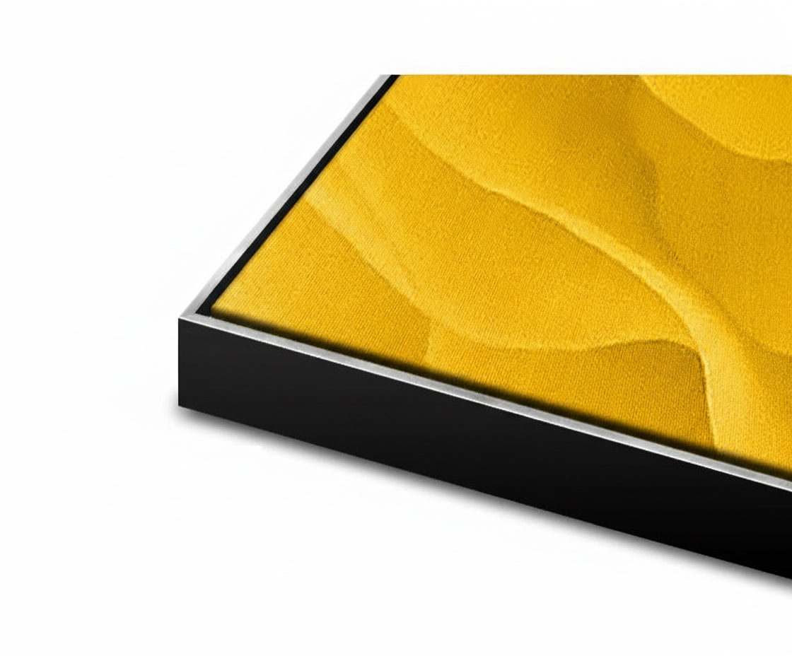 Schattenfugenrahmen Slim - Schwarz / Silber - Standard