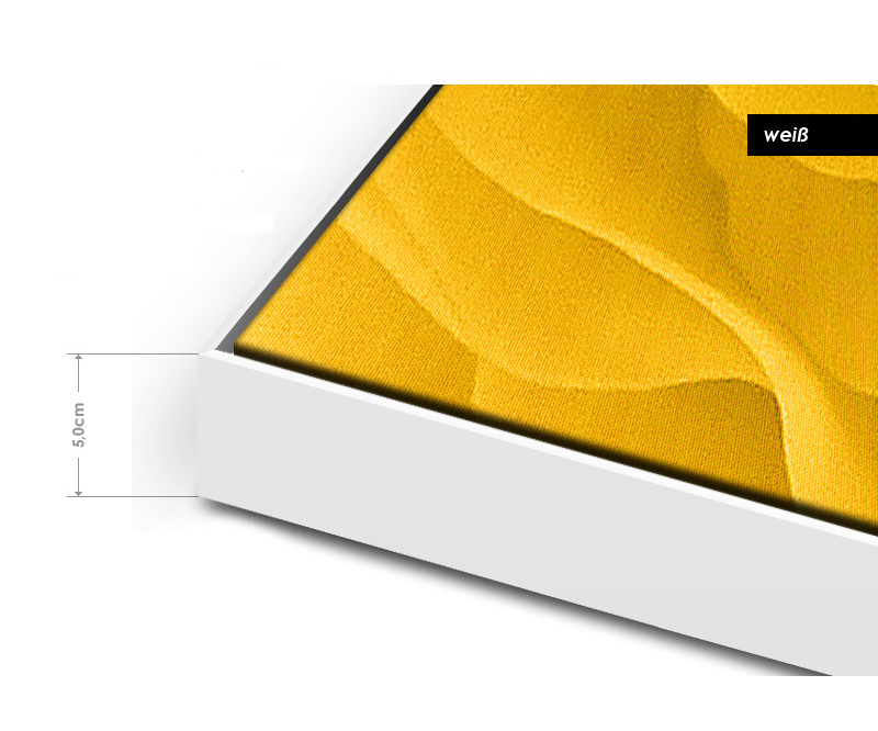 Schattenfugenrahmen 80x100 cm Slim Weiss XXL