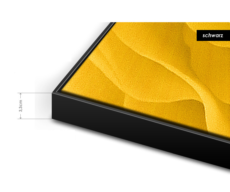 Schattenfugenrahmen 80x100 cm Slim Schwarz Standard