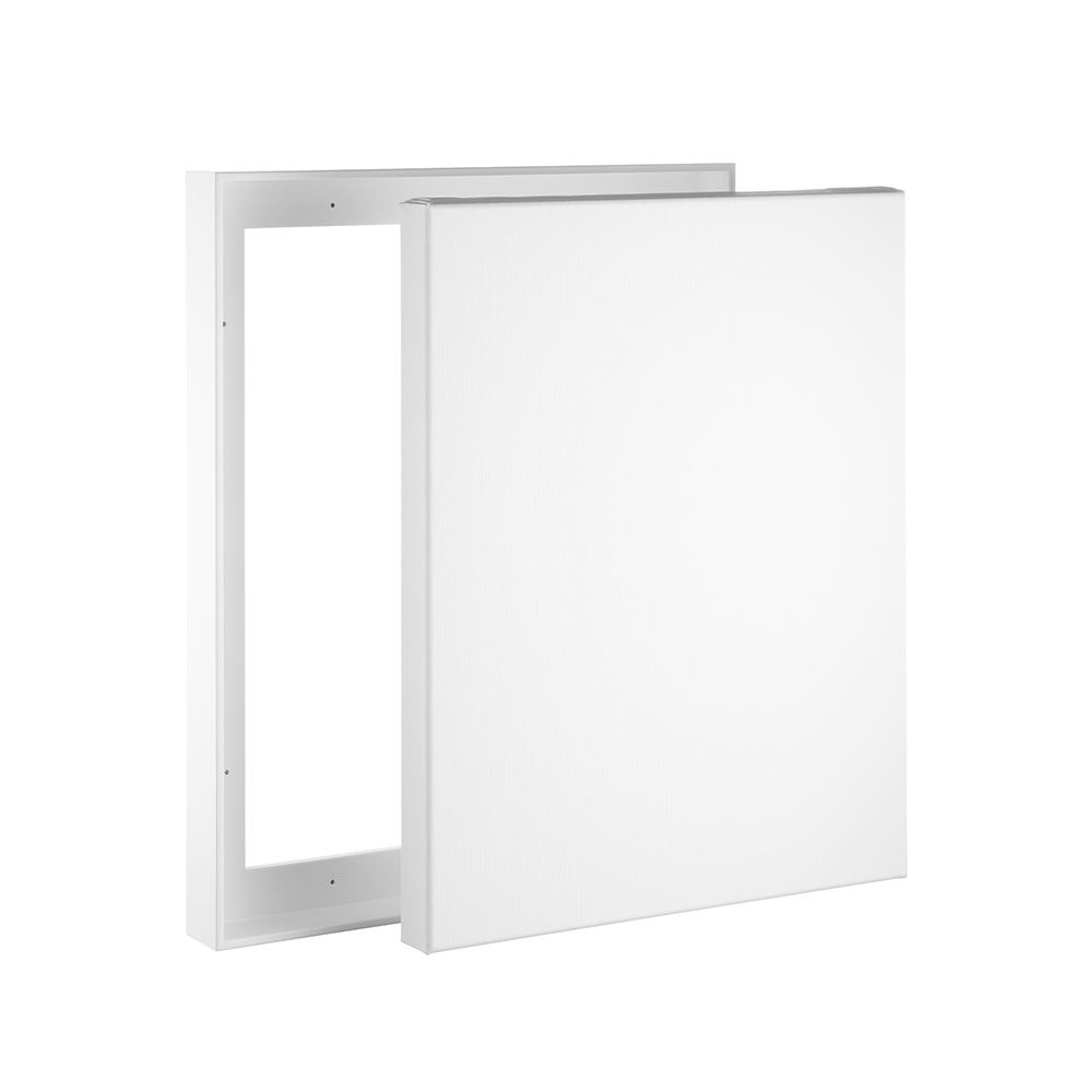 Keilrahmen im Set mit Schattenfugenrahmen Slim weiss XXL 50 x 50 cm