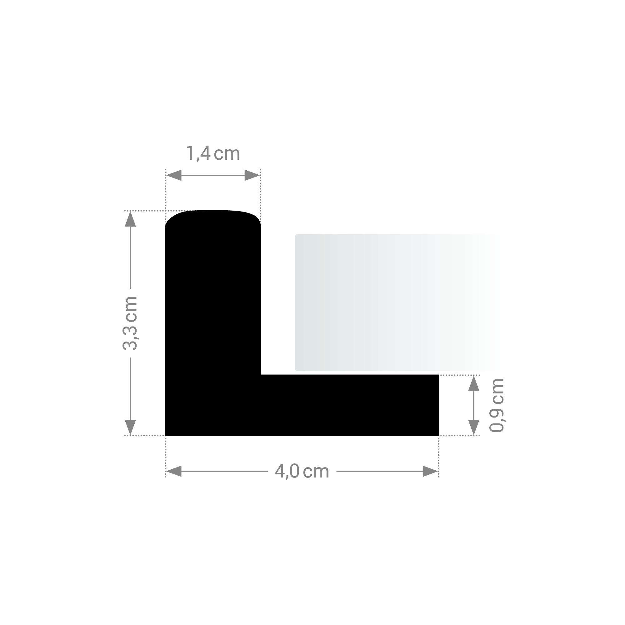 Schattenfugenrahmen - Weiss - Standard