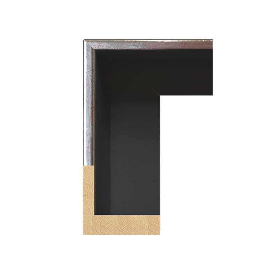 Schattenfugenrahmen Slim - Schwarz / Silber - Standard Schattenfugenrahmen Slim - Schwarz / Silber - Standard