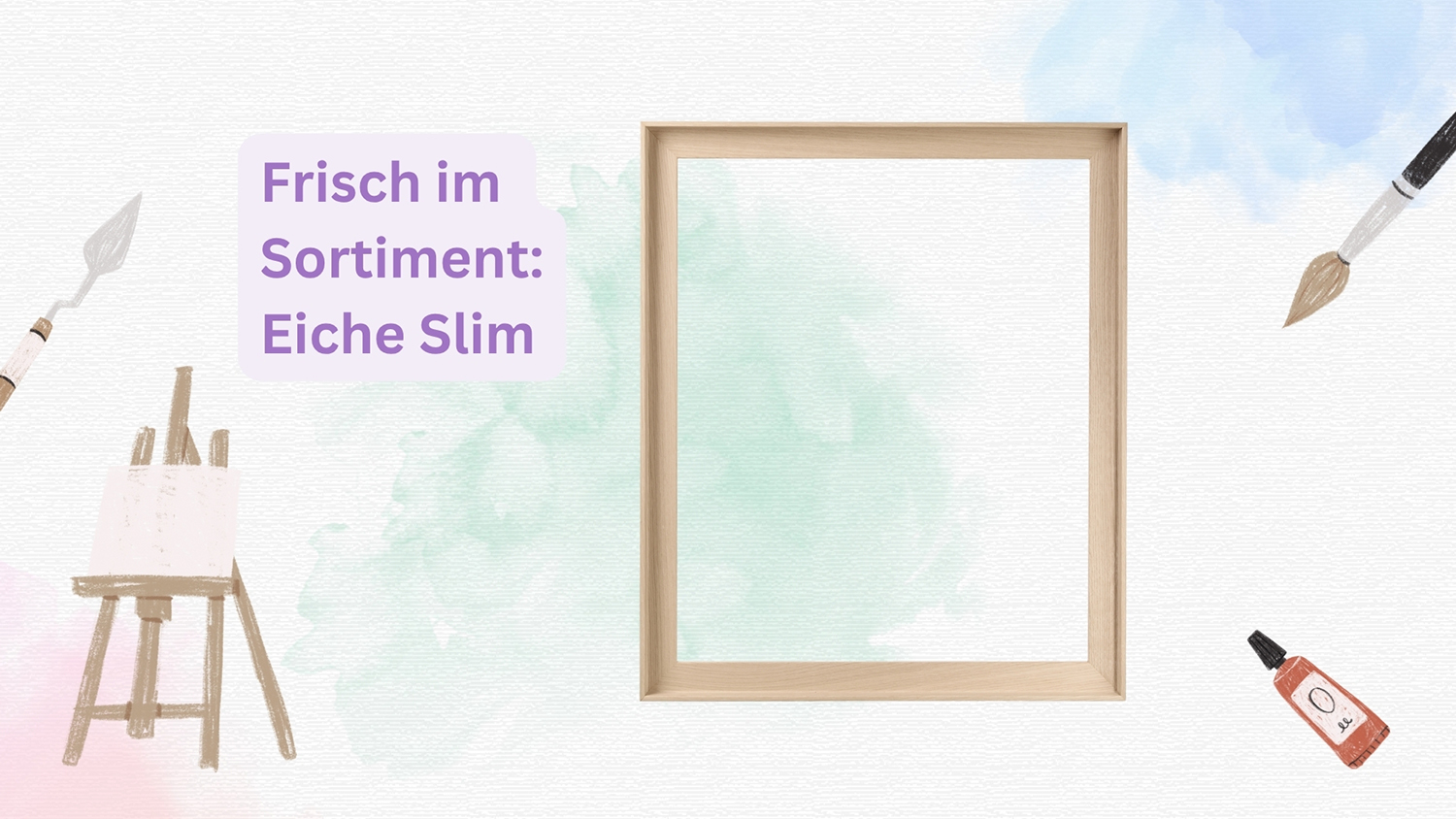 Schattenfugenrahmen Slim Eiche Natur