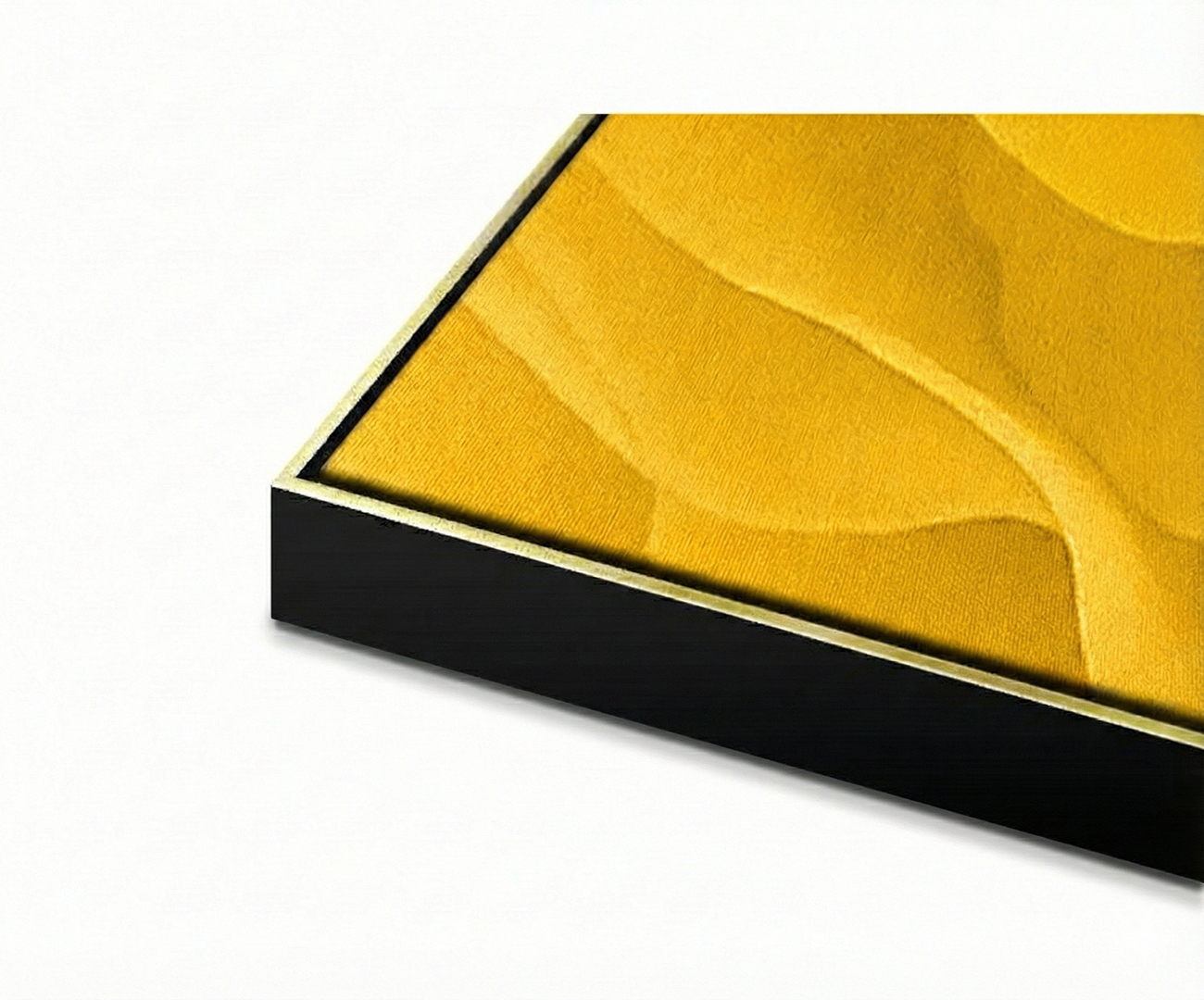 Schattenfugenrahmen Slim - Schwarz / Gold - Standard