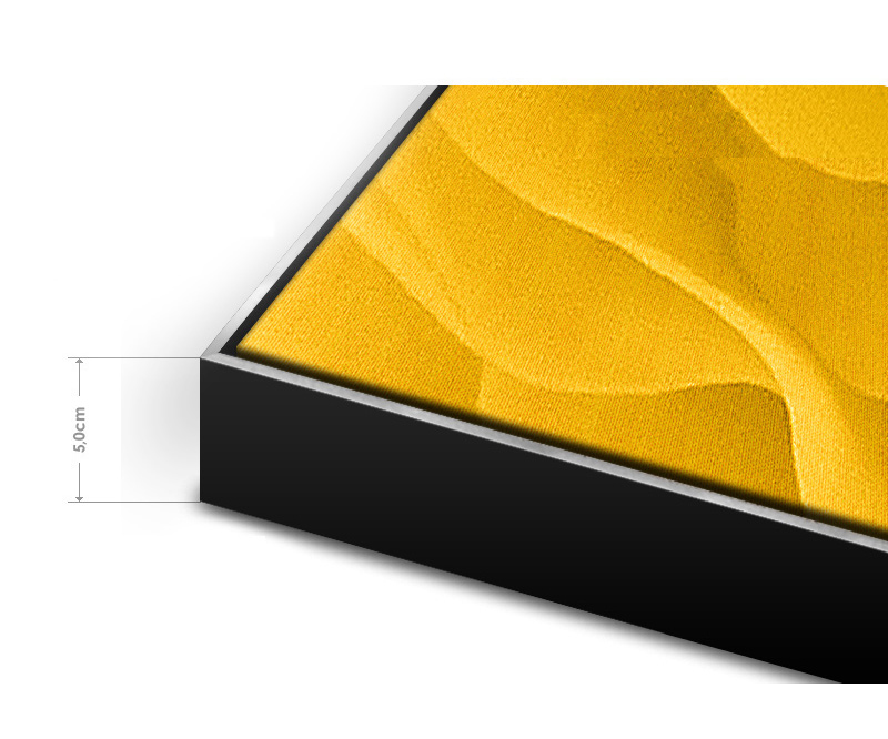 Schattenfugenrahmen Slim - Schwarz / Silber - XXL