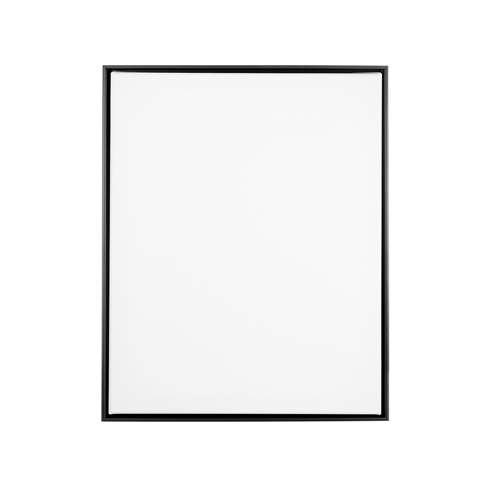 Keilrahmen im Set mit Schattenfugenrahmen Slim schwarz XXL 50 x 50 cm