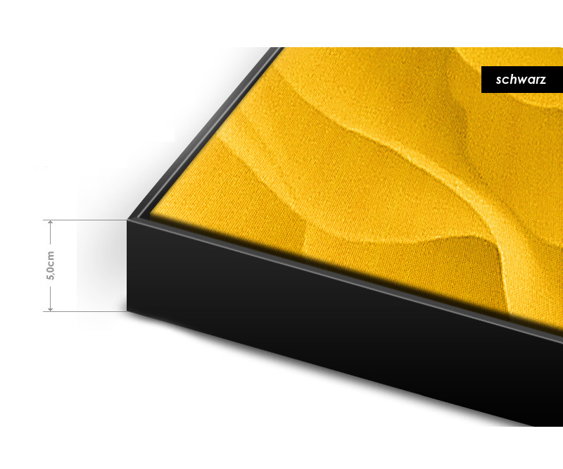 Schattenfugenrahmen 80x100 cm Slim Schwarz XXL