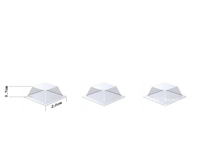 Abstandhalter transparent für Alu Dibond und Acrylglasbilder