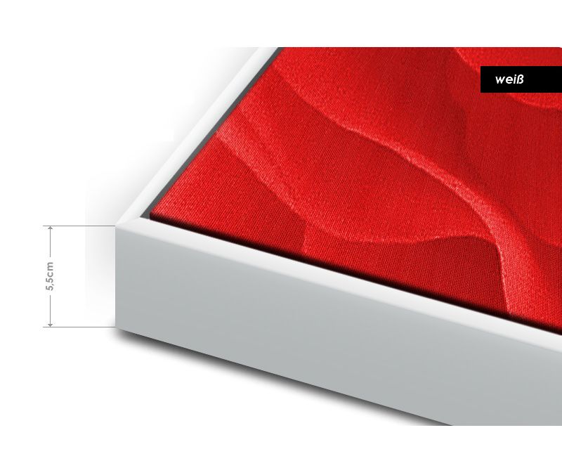 Schattenfugenrahmen 80x100 cm Weiss XXL