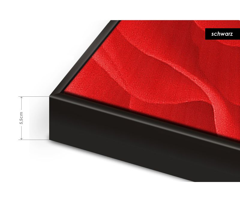 Schattenfugenrahmen 80x100 cm Schwarz XXL